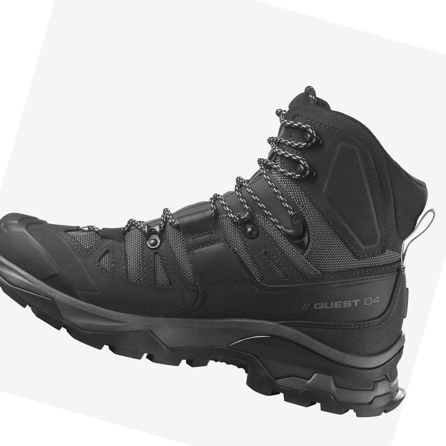 Tenis Senderismo Salomon QUEST 4 GORE-TEX Hombre Grises Negros | MX 3562BEX